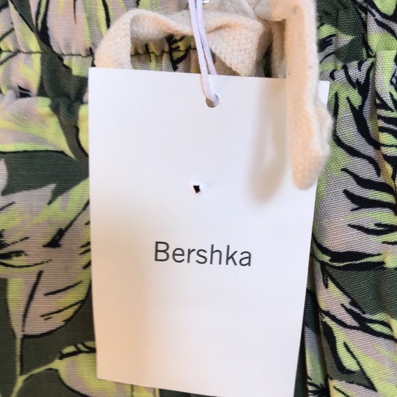 NWT! BERSHKA size L tropical tiger print jogger pants - Picture 6 of 11